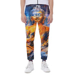 Buddha Statue Mandala Print Scuba Joggers