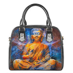 Buddha Statue Mandala Print Shoulder Handbag