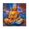 Buddha Statue Mandala Print Silk Bandana