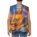 Buddha Statue Mandala Print Sleeveless Baseball Jersey