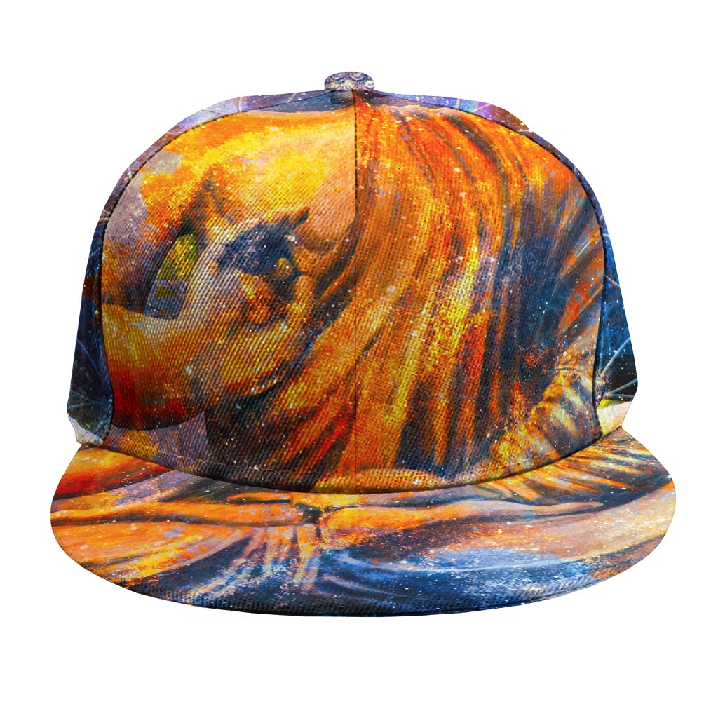 Buddha Statue Mandala Print Snapback Cap