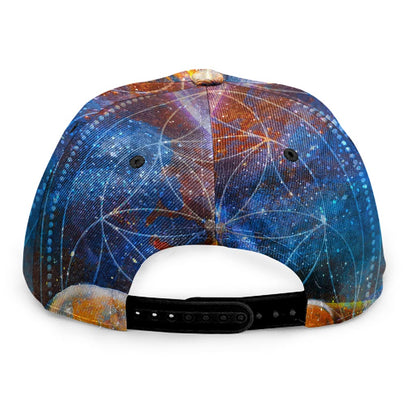 Buddha Statue Mandala Print Snapback Cap
