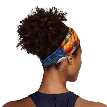 Buddha Statue Mandala Print Sports Headband