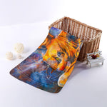 Buddha Statue Mandala Print Towel
