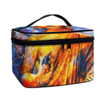 Buddha Statue Mandala Print Travel Makeup Bag