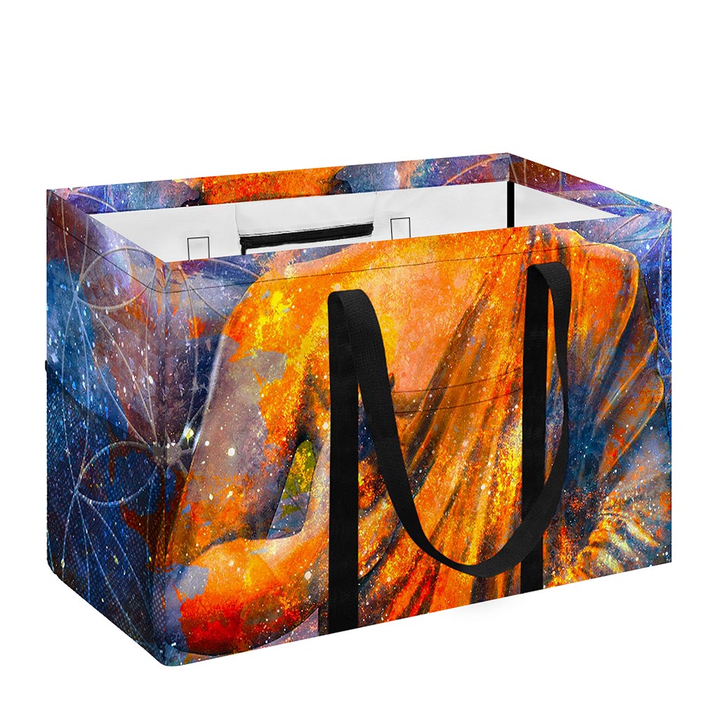 Buddha Statue Mandala Print Utility Tote Bag