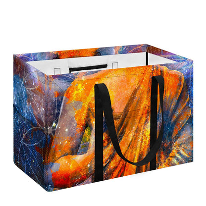 Buddha Statue Mandala Print Utility Tote Bag