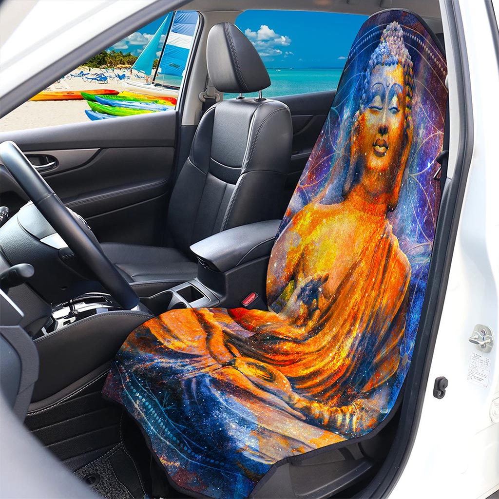 Buddha Statue Mandala Print Waterproof Car Seat Cover