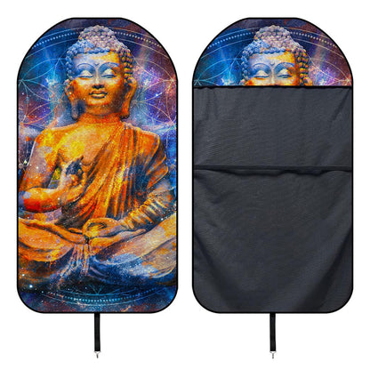 Buddha Statue Mandala Print Waterproof Car Seat Cover