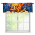 Buddha Statue Mandala Print Window Valance