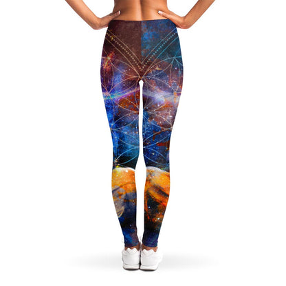 Buddha Statue Mandala Print Women's Leggings
