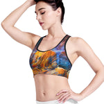 Buddha Statue Mandala Print Women's Sports Bra