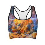 Buddha Statue Mandala Print Women's Sports Bra