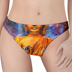 Buddha Statue Mandala Print Women's Thong