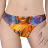 Buddha Statue Mandala Print Women's Thong