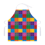 Building Blocks Toy Pattern Print Adjustable Apron