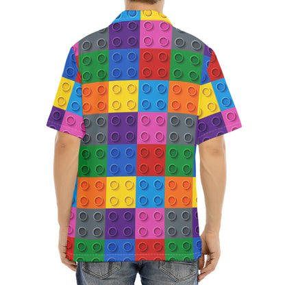 Building Blocks Toy Pattern Print Aloha Shirt