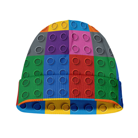 Building Blocks Toy Pattern Print Beanie