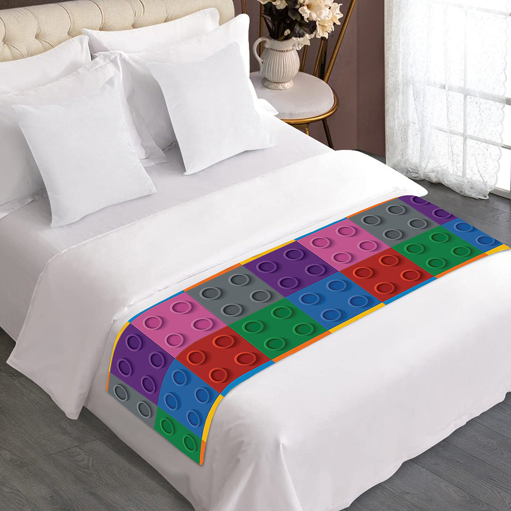 Building Blocks Toy Pattern Print Bed Runner