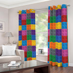 Building Blocks Toy Pattern Print Blackout Grommet Curtains
