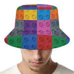 Building Blocks Toy Pattern Print Bucket Hat