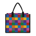 Building Blocks Toy Pattern Print Canvas Tote Bag