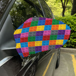 Building Blocks Toy Pattern Print Car Side Mirror Covers