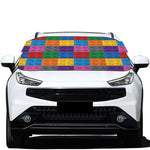 Building Blocks Toy Pattern Print Car Windshield Snow Cover