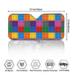 Building Blocks Toy Pattern Print Car Windshield Sun Shade
