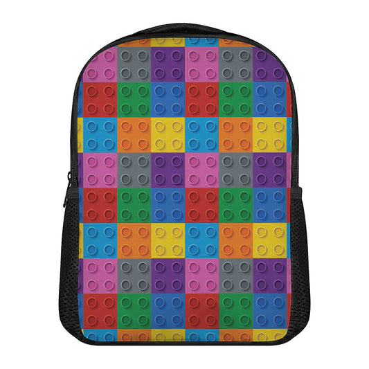 Building Blocks Toy Pattern Print Casual Backpack