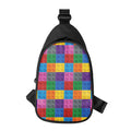 Building Blocks Toy Pattern Print Sling Bag