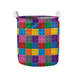Building Blocks Toy Pattern Print Collapsible Laundry Basket