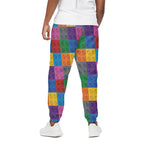 Building Blocks Toy Pattern Print Cotton Pants
