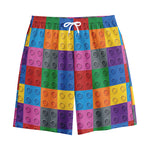 Building Blocks Toy Pattern Print Cotton Shorts