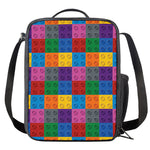 Building Blocks Toy Pattern Print Crossbody Lunch Bag