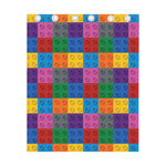 Building Blocks Toy Pattern Print Curtain