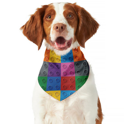 Building Blocks Toy Pattern Print Dog Bandana