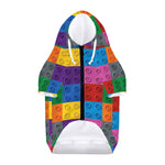 Building Blocks Toy Pattern Print Dog Zip Up Hoodie