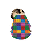 Building Blocks Toy Pattern Print Dog Zip Up Jacket