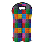 Building Blocks Toy Pattern Print Double Neoprene Wine Tote