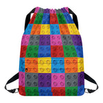 Building Blocks Toy Pattern Print Drawstring Backpack