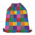 Building Blocks Toy Pattern Print Drawstring Bag