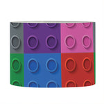 Building Blocks Toy Pattern Print Drum Lamp Shade