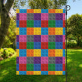 Building Blocks Toy Pattern Print Garden Flag