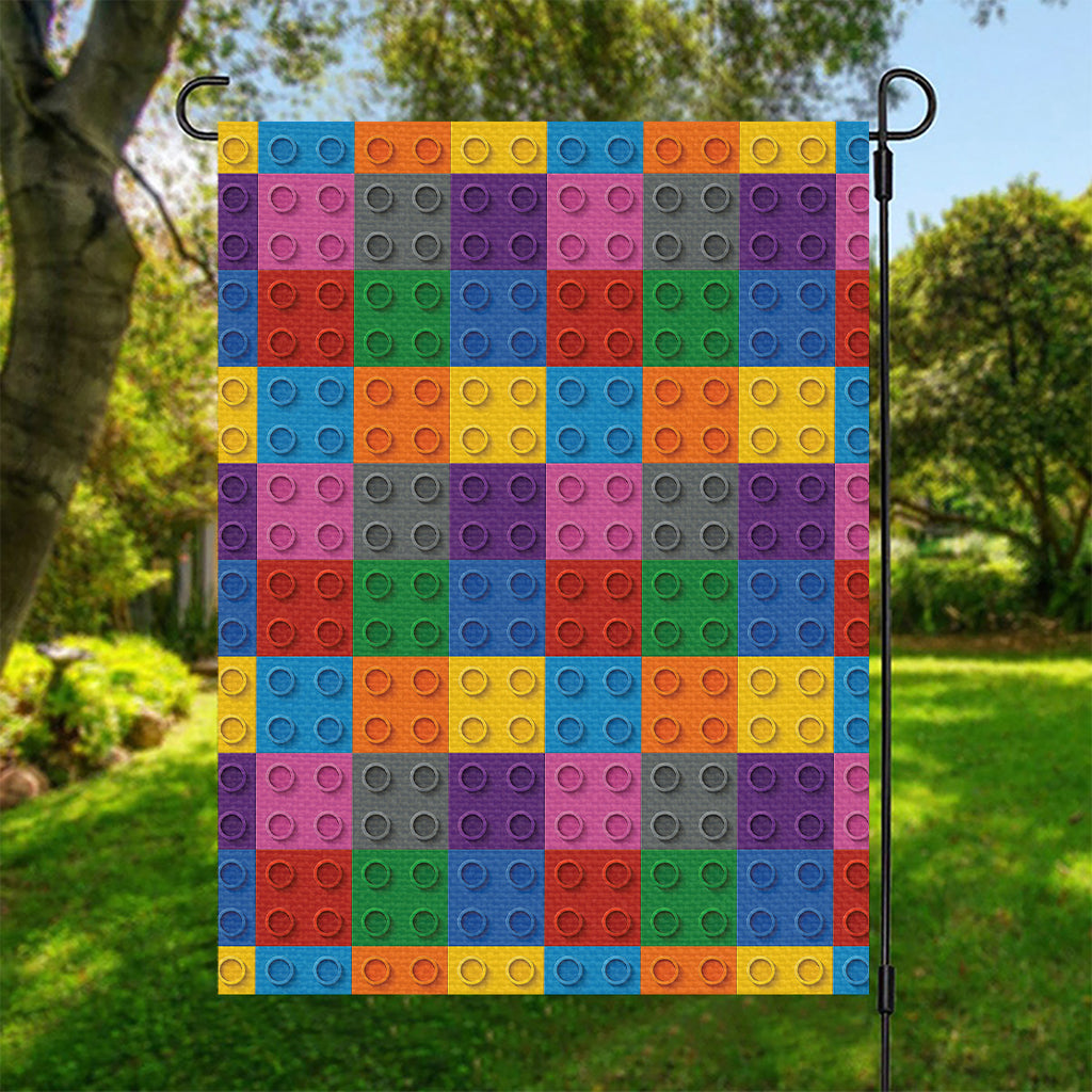 Building Blocks Toy Pattern Print Garden Flag