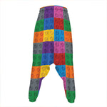 Building Blocks Toy Pattern Print Hammer Pants