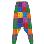 Building Blocks Toy Pattern Print Hammer Pants