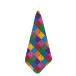 Building Blocks Toy Pattern Print Hand Towel