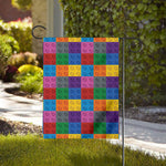 Building Blocks Toy Pattern Print House Flag