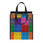 Building Blocks Toy Pattern Print Insulated Lunch Tote